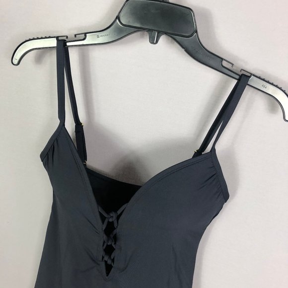 Bleu Rod Beattie Navy Starppy Tankini Swim Top Size 6 - Picture 2 of 9